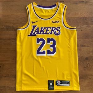 Mens Nike LeBron James Gold Lakers Swingman Jersey